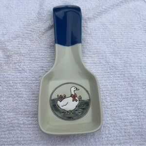 Vintage Otagiri Red Bow Goose Kitchen Spoon Rest